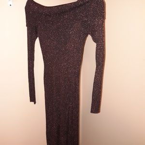 Sparkly fitted dress.